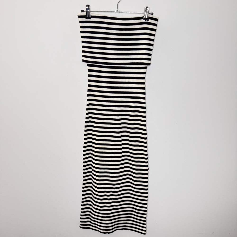 Evereve Jane Striped Strapless Dress XS - Picture 2 of 7
